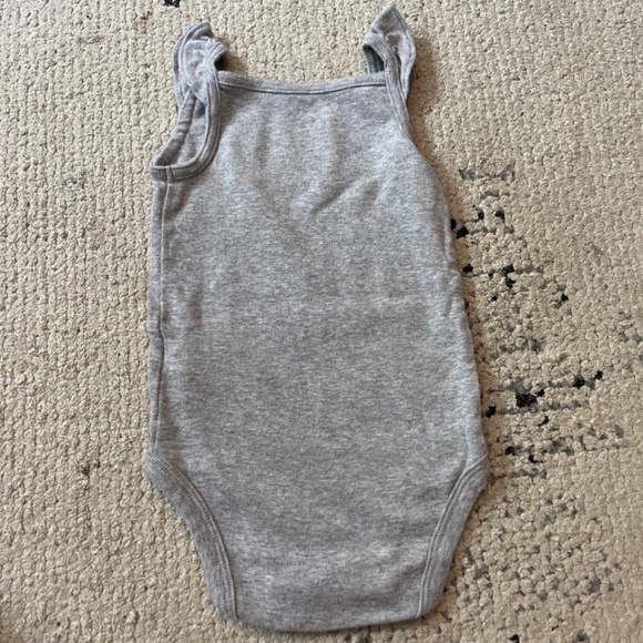 Carter's girls size 6 months tank top onesie black glitter heart love - Picture 2 of 5